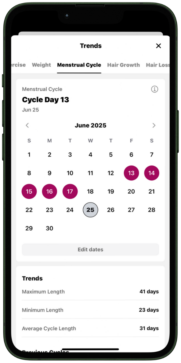 App Menstrual Tracker